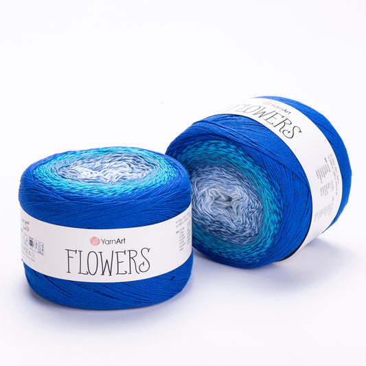 Flowers de YarnArt – Ovillo Degradé 1000m algodón acrílico