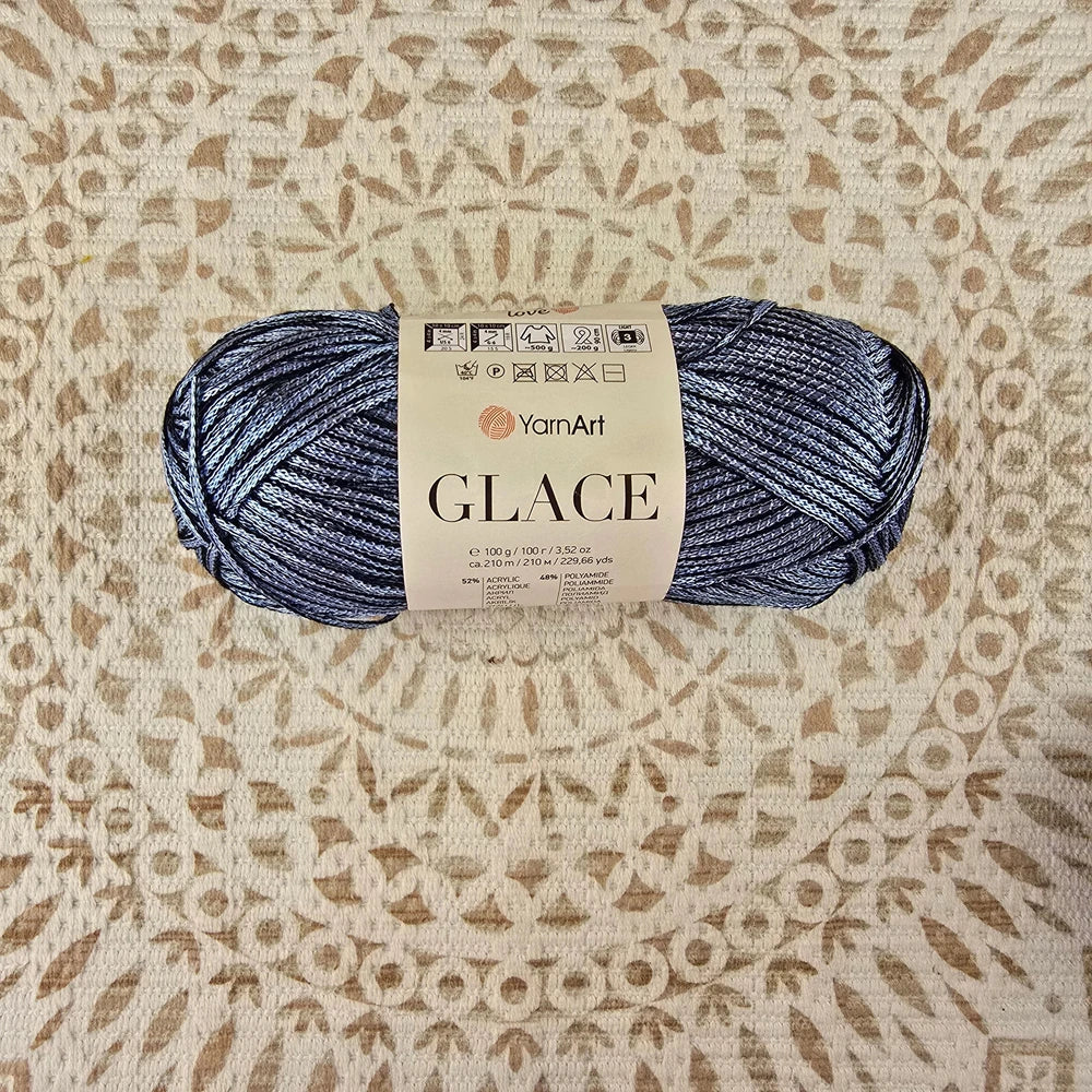 Lana Glace de YarnArt – Brillo y Suavidad para tus Prendas – Acrílico y Poliamida - Color Celeste