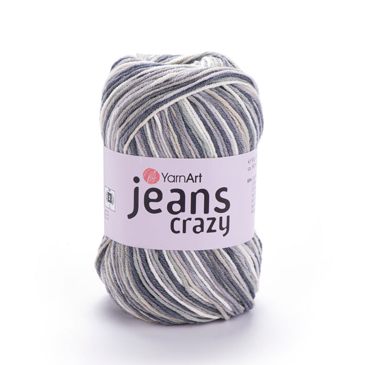 Pack Jeans Crazy de YarnArt – Hilado multicolor suave algodón-acrílico