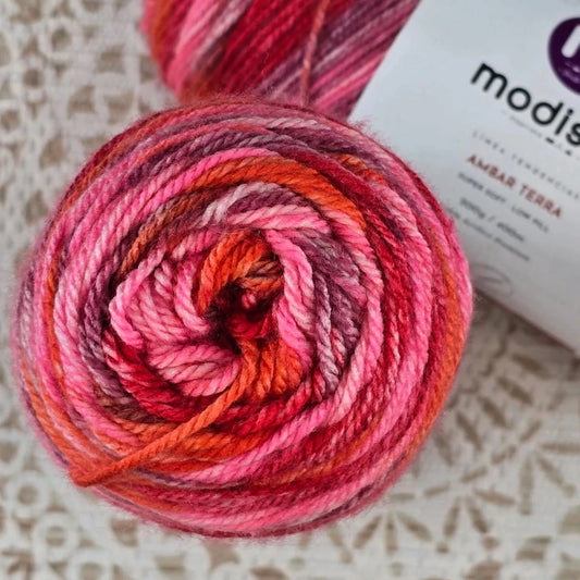 Lana Ámbar Terra Matizada 200 g Low Pilling - Color 1