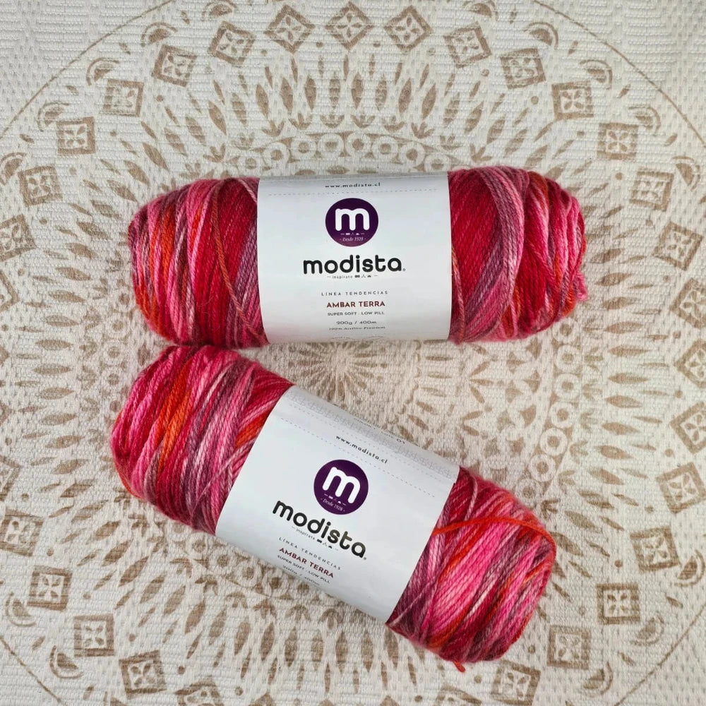 Lana Ámbar Terra Matizada 200 g Low Pilling - Color 1