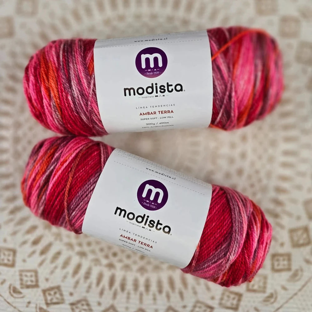 Lana Ámbar Terra Matizada 200 g Low Pilling - Color 1