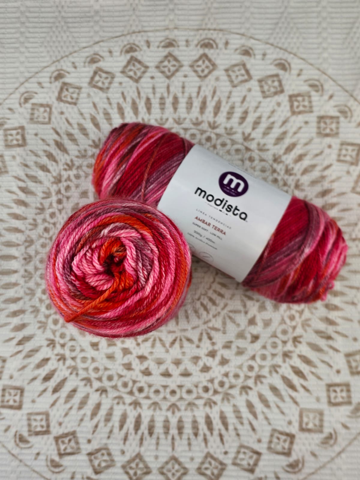 Lana Ámbar Terra Matizada 200 g Low Pilling - Color 1