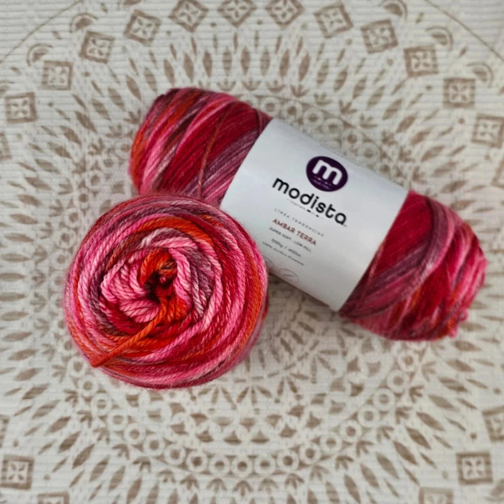 Lana Ámbar Terra Matizada 200 g Low Pilling - Color 1