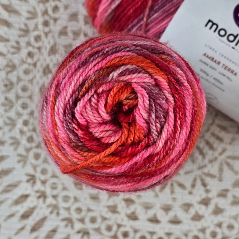 Lana Ámbar Terra Matizada 200 g Low Pilling - Color 1
