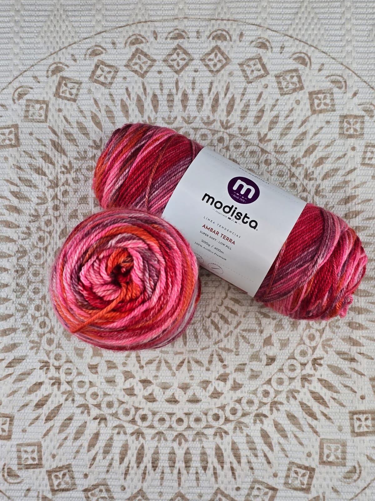 Lana Ámbar Terra Matizada 200 g Low Pilling - Color 1