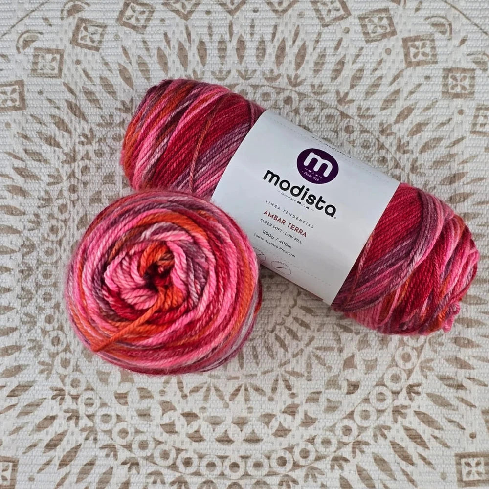 Lana Ámbar Terra Matizada 200 g Low Pilling - Color 1
