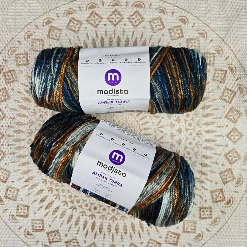 Lana Ámbar Terra Matizada 200 g Low Pilling - Color 11