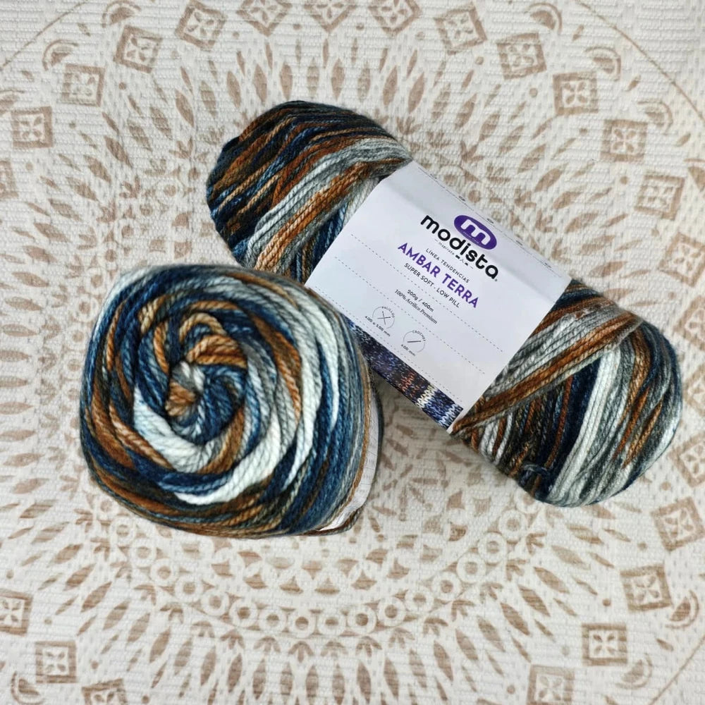 Lana Ámbar Terra Matizada 200 g Low Pilling - Color 11