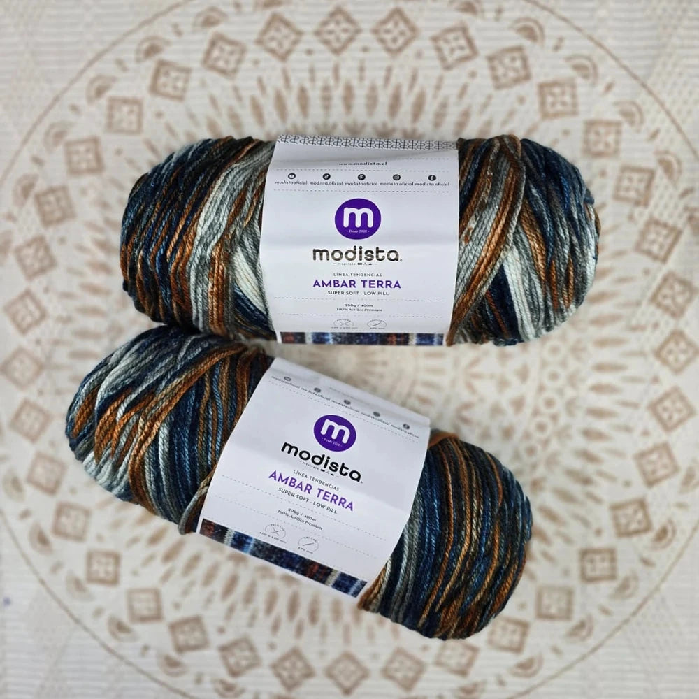 Lana Ámbar Terra Matizada 200 g Low Pilling - Color 11