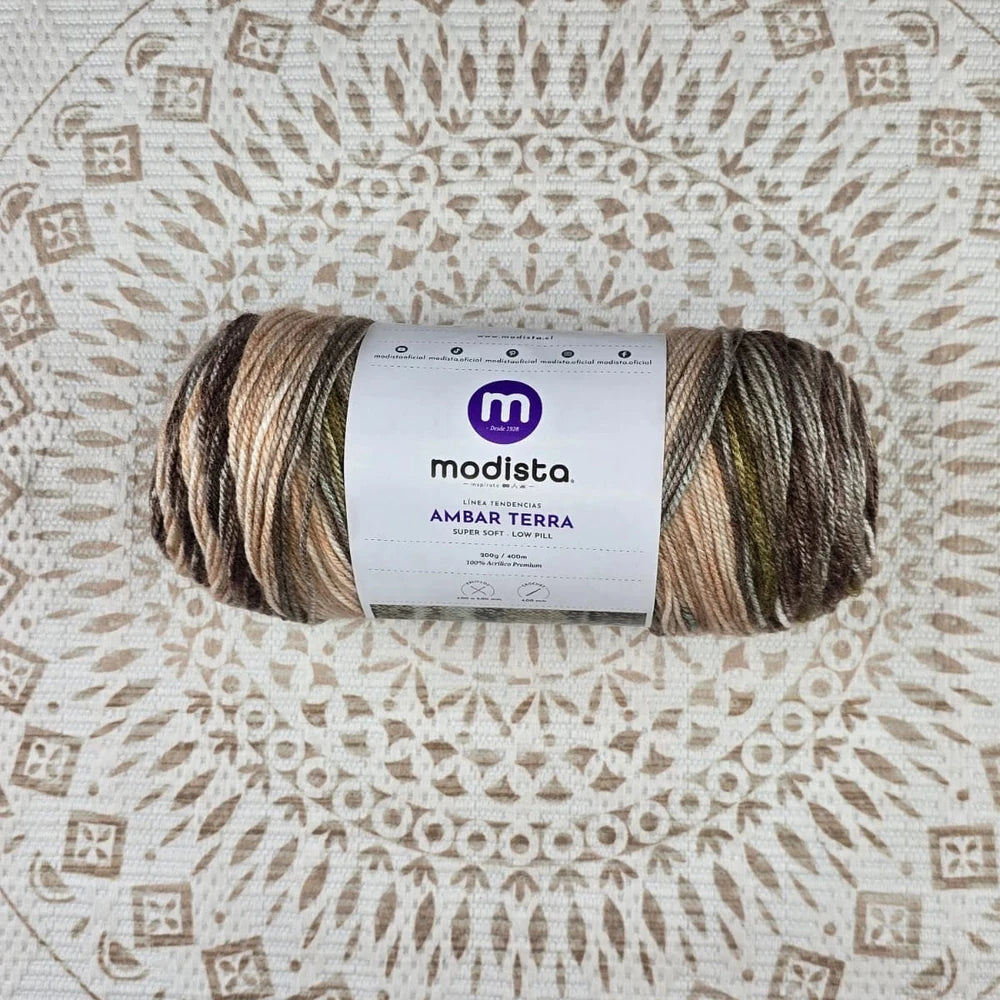 Lana Ámbar Terra Matizada 200 g Low Pilling - Color 2