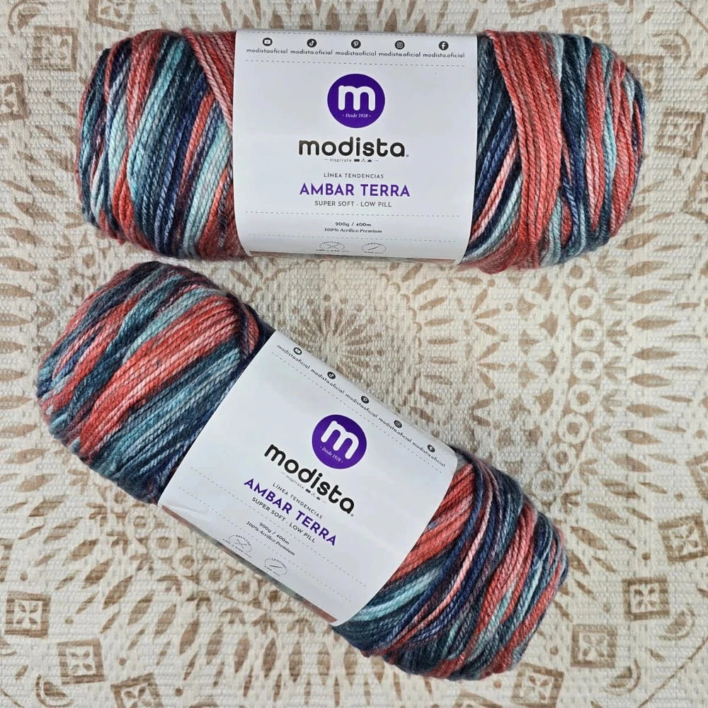 Lana Ámbar Terra Matizada 200 g Low Pilling - Color 26