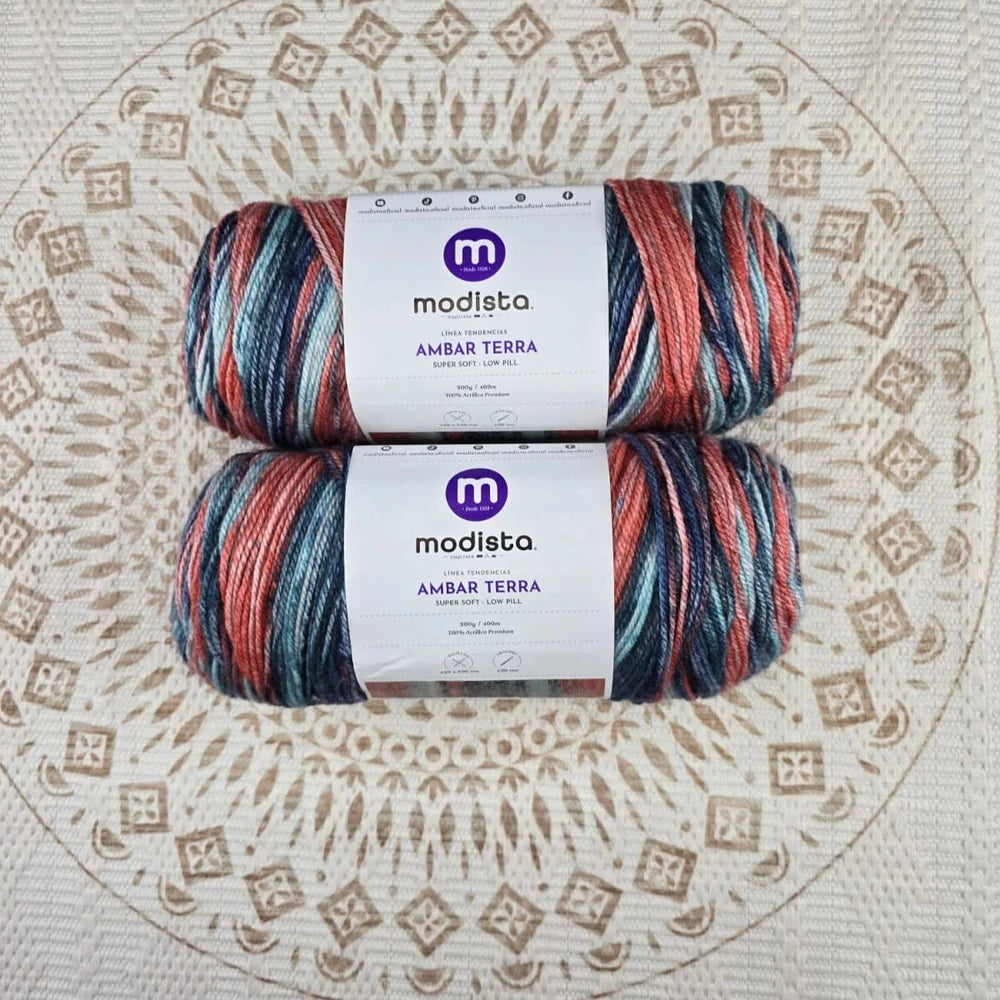 Lana Ámbar Terra Matizada 200 g Low Pilling - Color 26