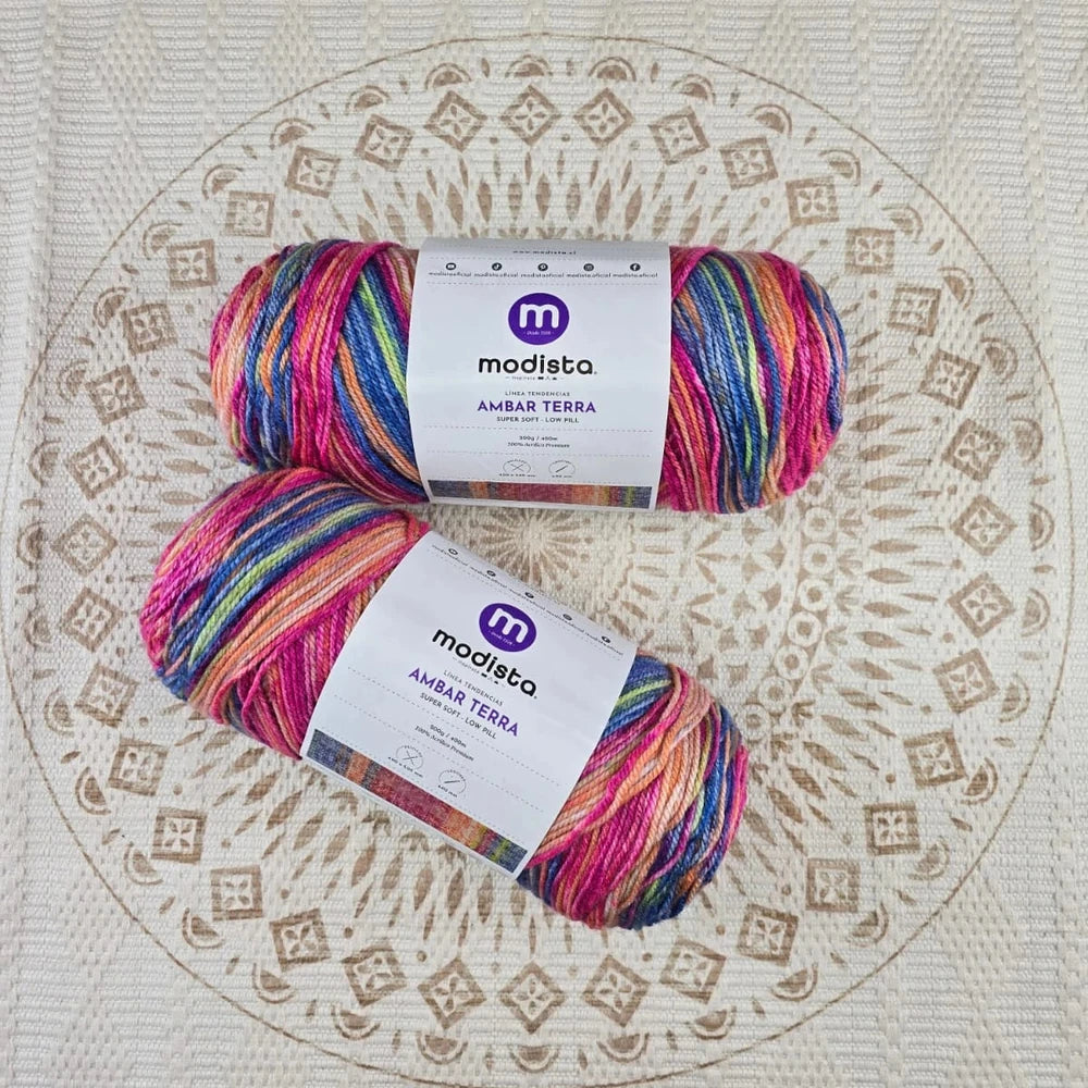 Lana Ámbar Terra Matizada 200 g Low Pilling - Color 27