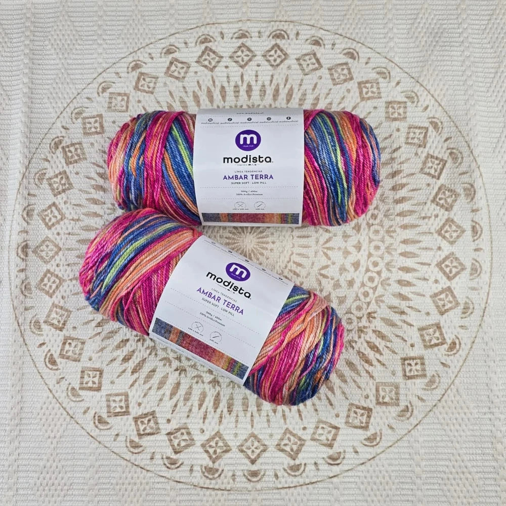 Lana Ámbar Terra Matizada 200 g Low Pilling - Color 27