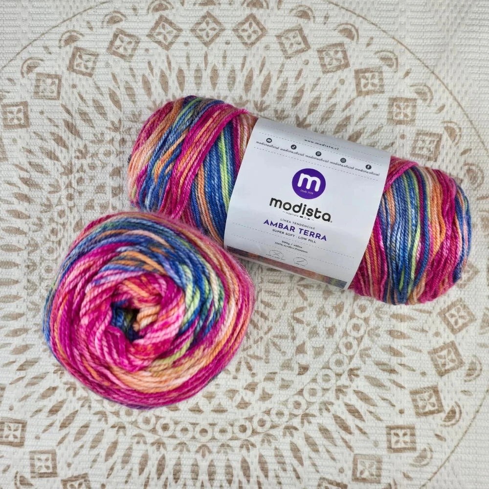 Lana Ámbar Terra Matizada 200 g Low Pilling - Color 27