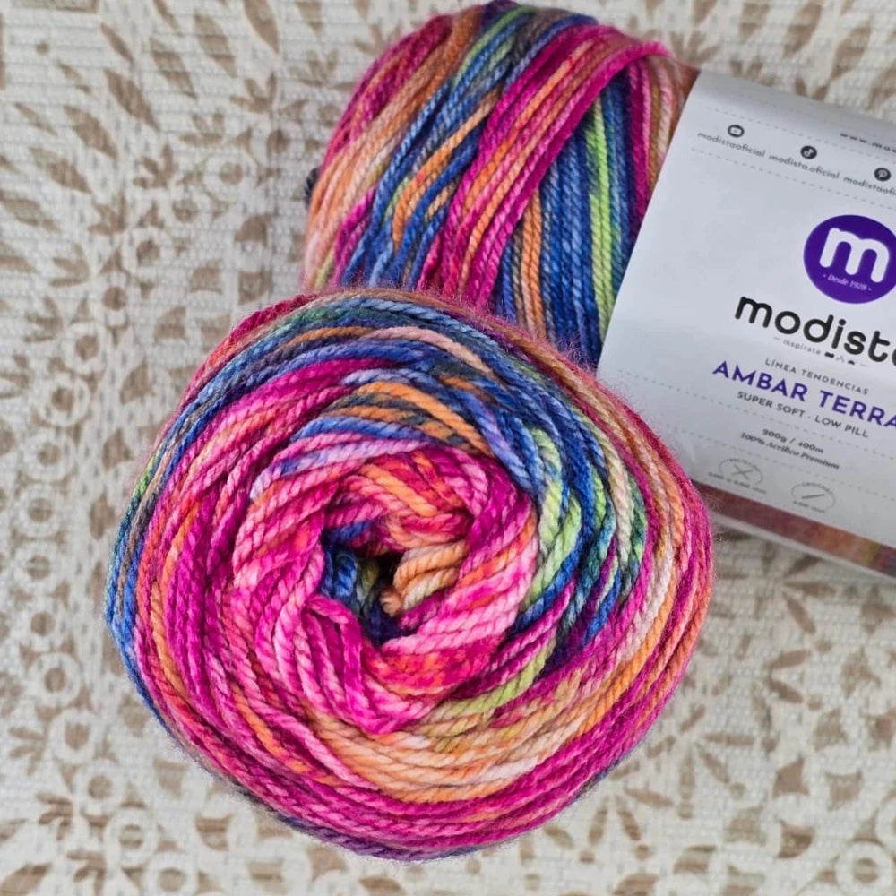 Lana Ámbar Terra Matizada 200 g Low Pilling - Color 27