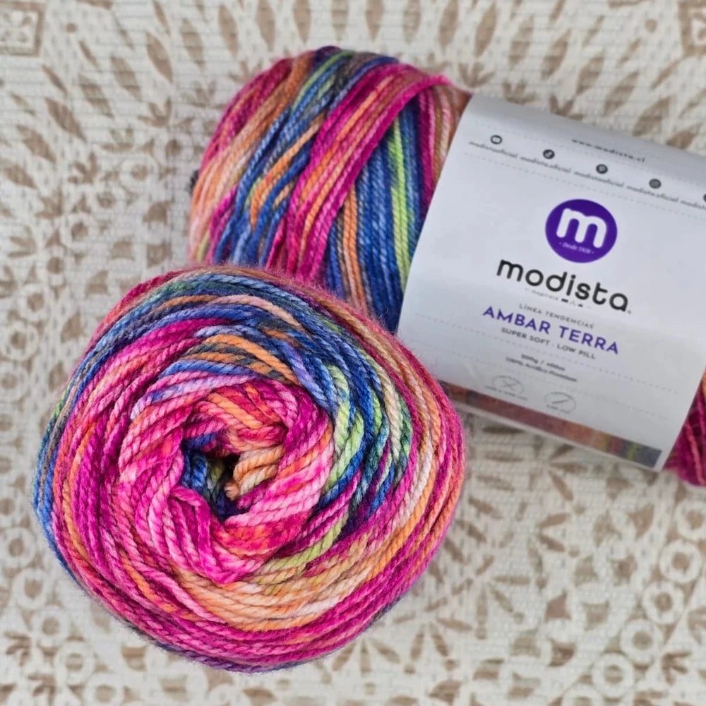 Lana Ámbar Terra Matizada 200 g Low Pilling - Color 27