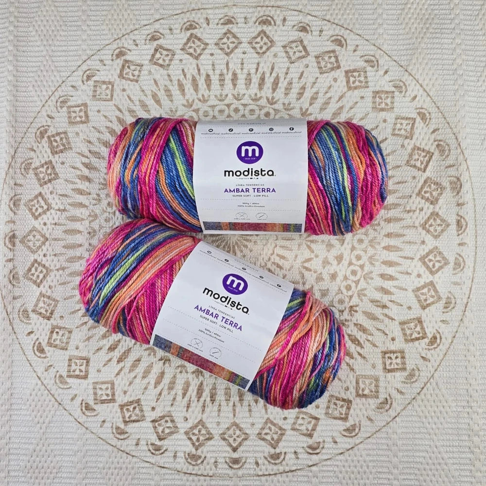 Lana Ámbar Terra Matizada 200 g Low Pilling - Color 27