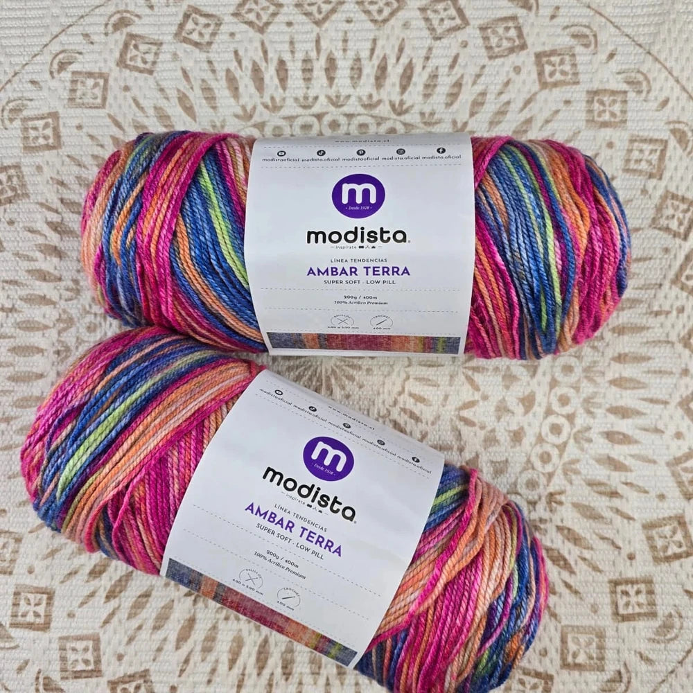Lana Ámbar Terra Matizada 200 g Low Pilling - Color 27