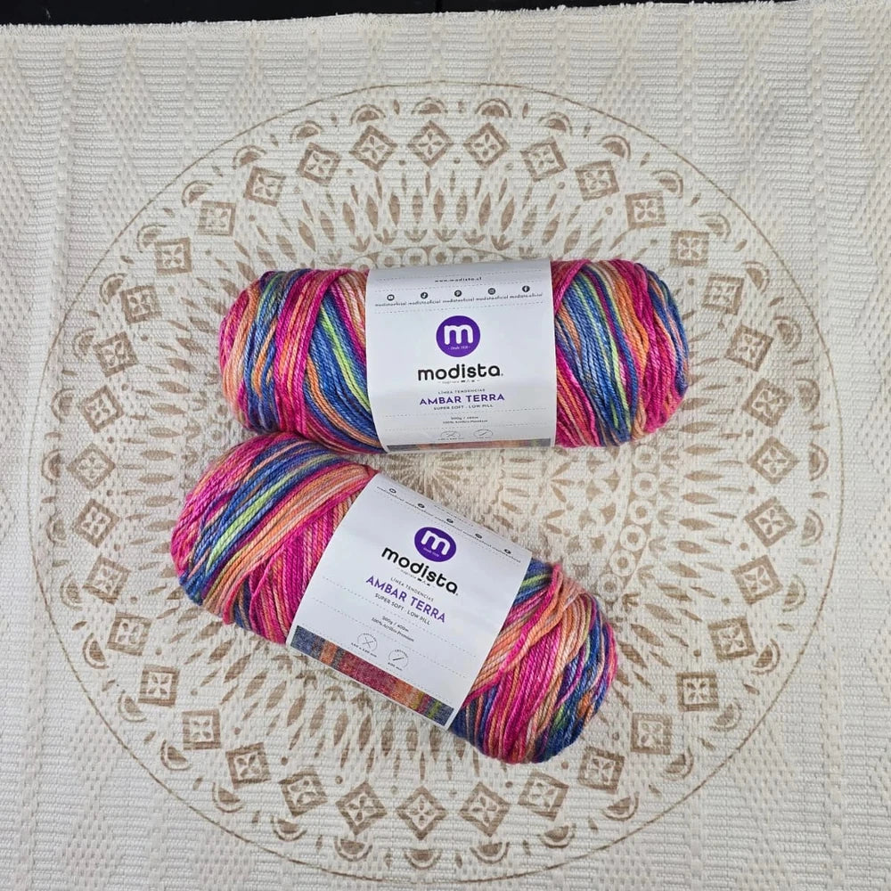 Lana Ámbar Terra Matizada 200 g Low Pilling - Color 27