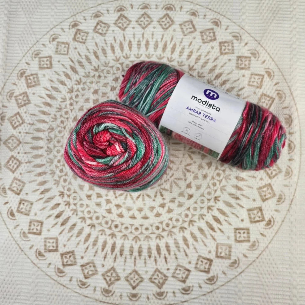 Lana Ámbar Terra Matizada 200 g Low Pilling - Color 29