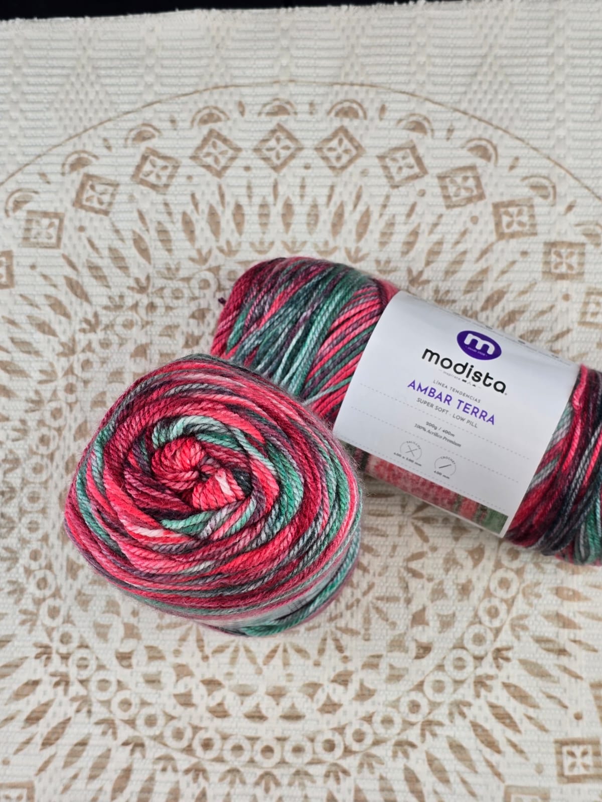 Lana Ámbar Terra Matizada 200 g Low Pilling - Color 29