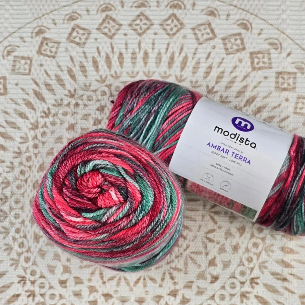 Lana Ámbar Terra Matizada 200 g Low Pilling - Color 29