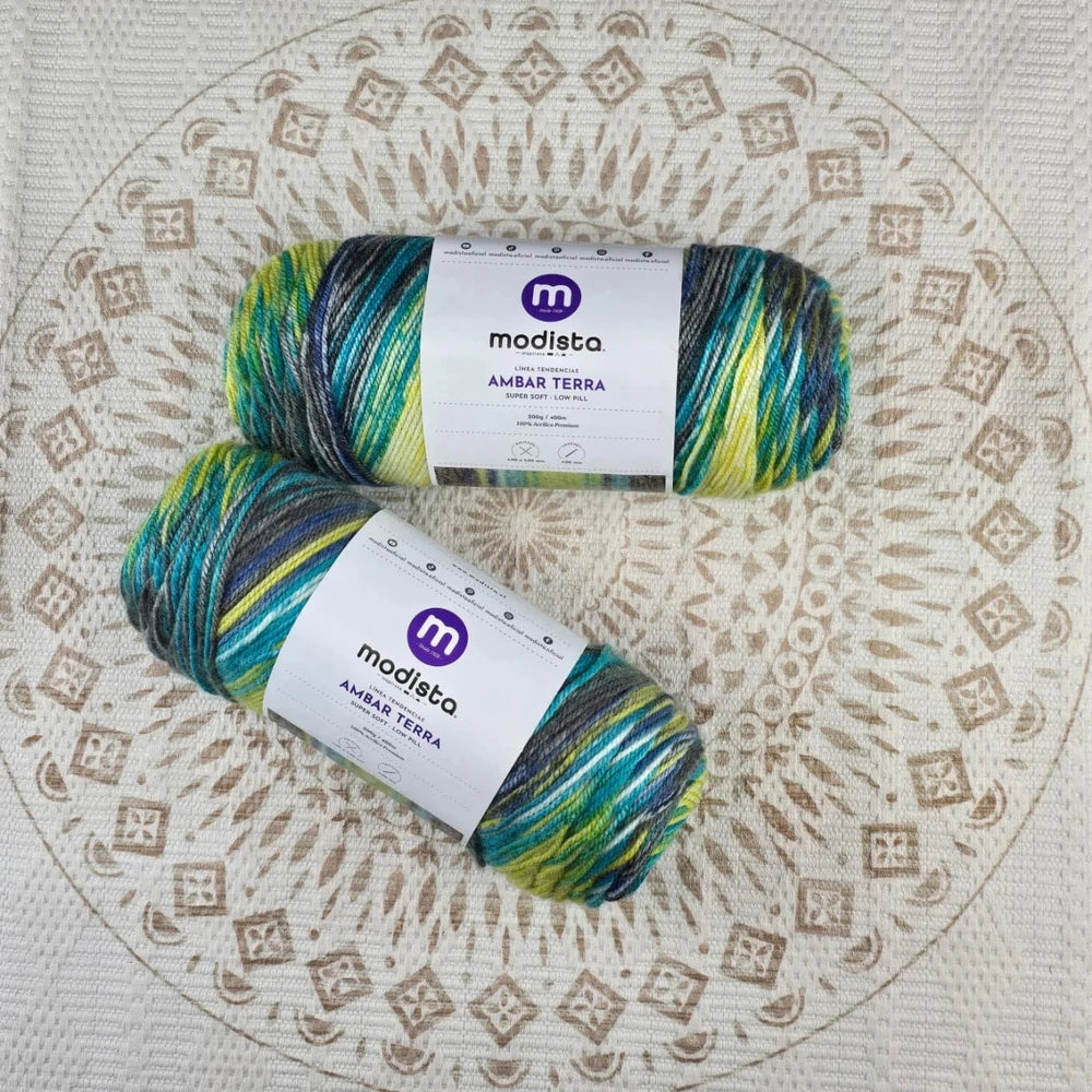 Lana Ámbar Terra Matizada 200 g Low Pilling - Color 30