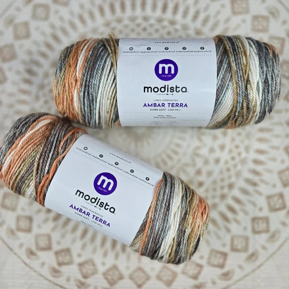 Lana Ámbar Terra Matizada 200 g Low Pilling - Color 31
