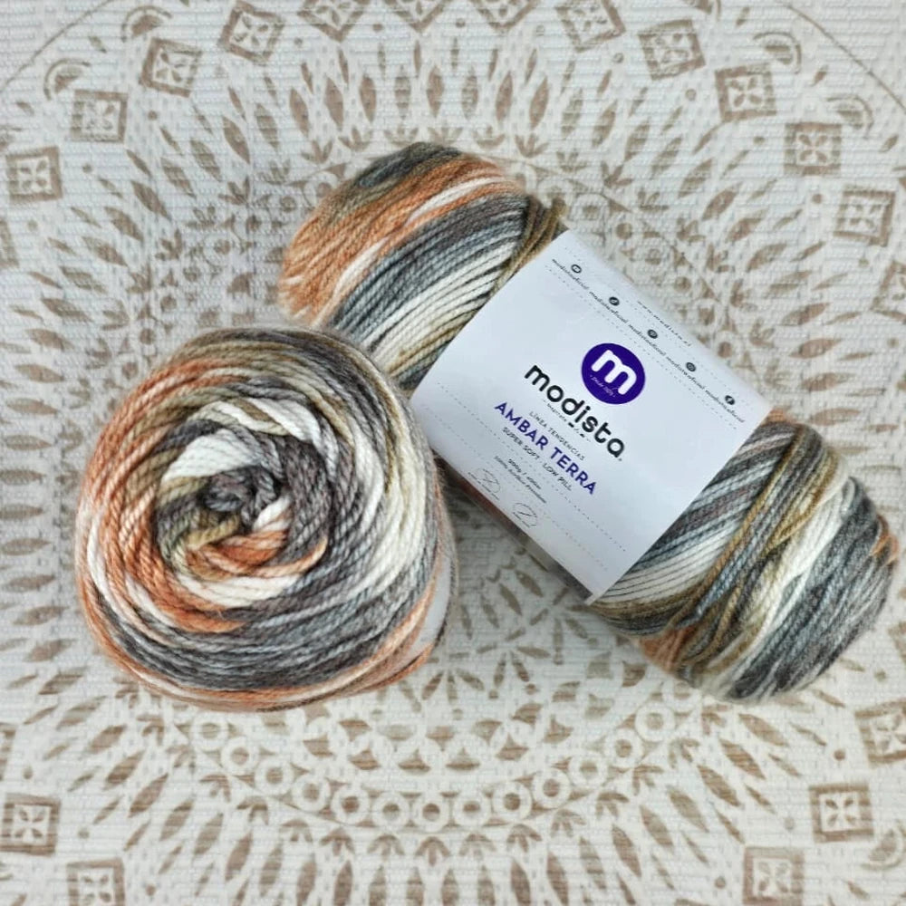Lana Ámbar Terra Matizada 200 g Low Pilling - Color 31