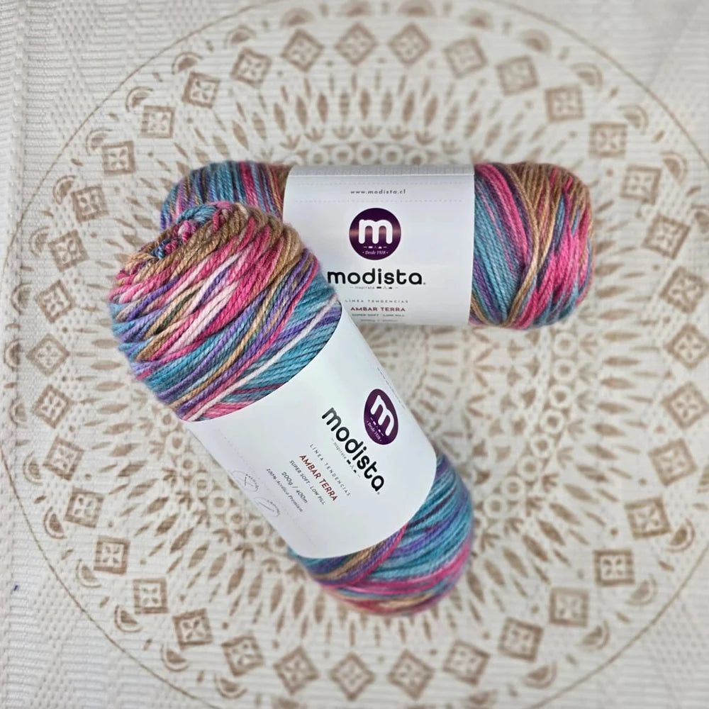Lana Ámbar Terra Matizada 200 g Low Pilling - Color 4