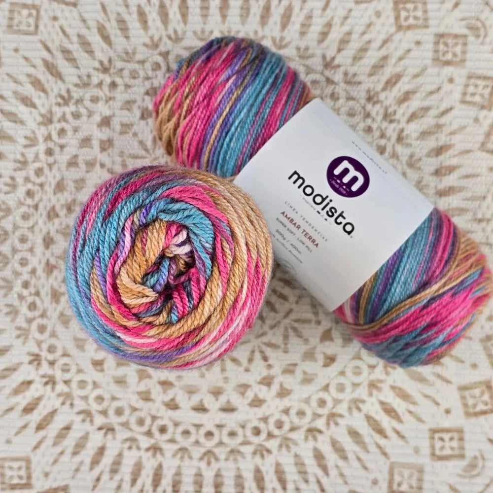 Lana Ámbar Terra Matizada 200 g Low Pilling - Color 4