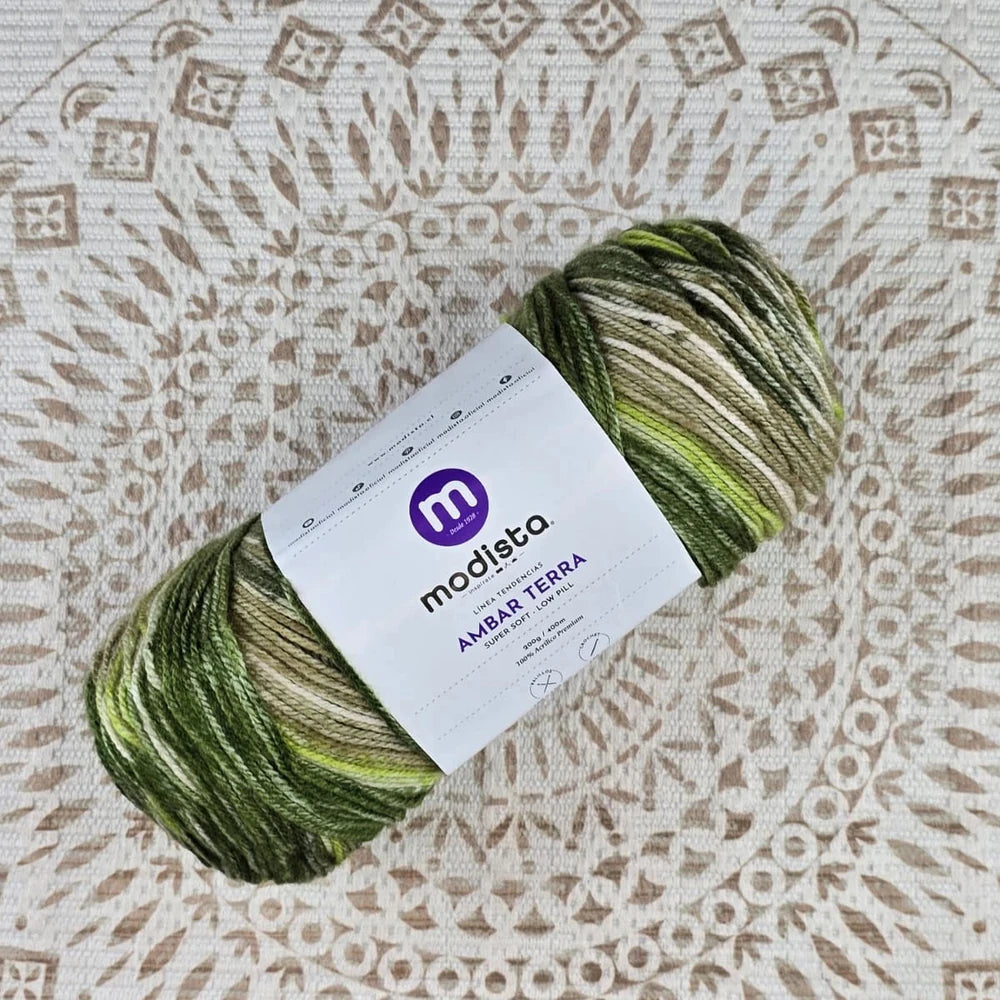 Lana Ámbar Terra Matizada 200 g Low Pilling - Color 8