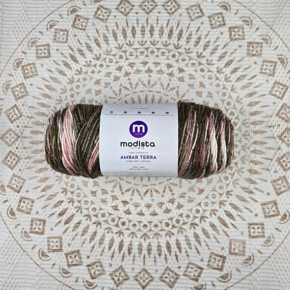 Lana Ámbar Terra Matizada 200 g Low Pilling - Color 9