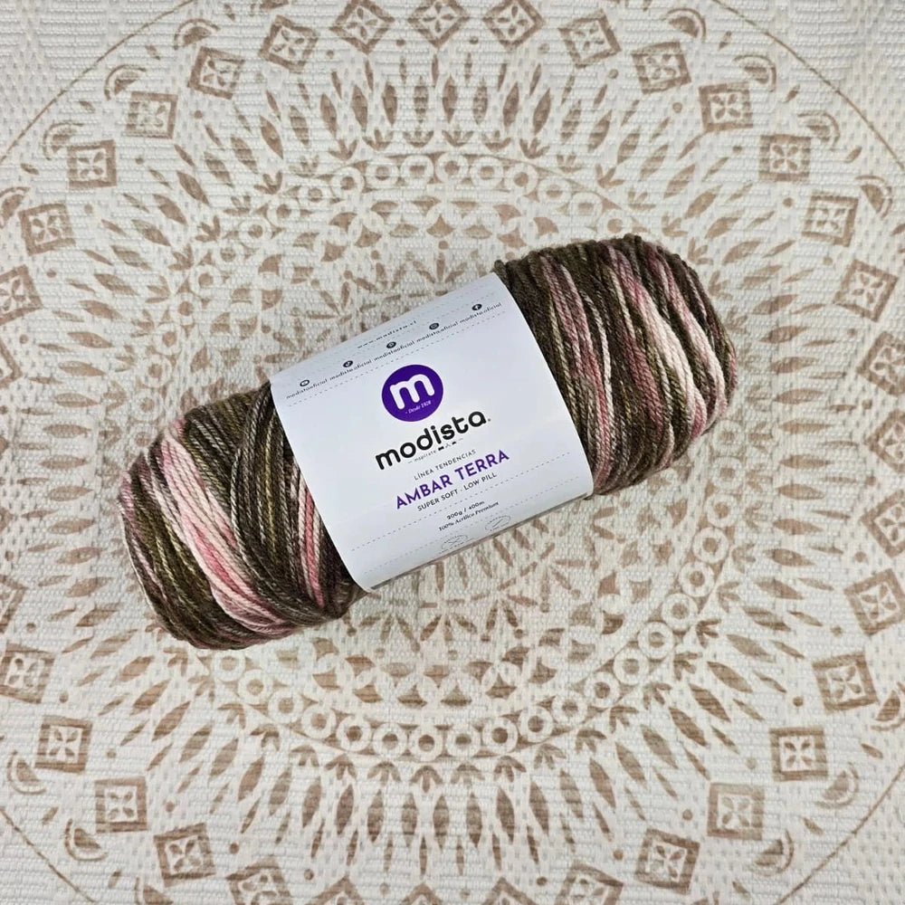 Lana Ámbar Terra Matizada 200 g Low Pilling - Color 9