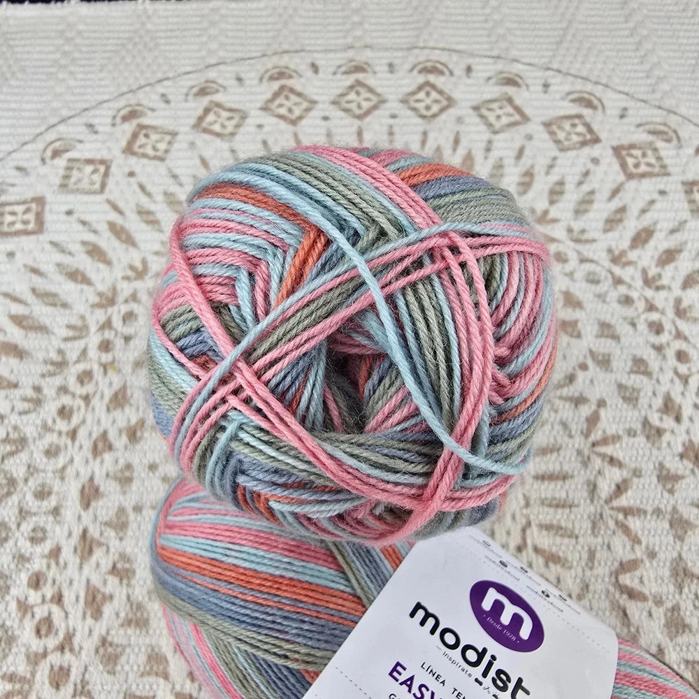 Lana Easy Socks de Modista - Color Rosa_Gris_Coral