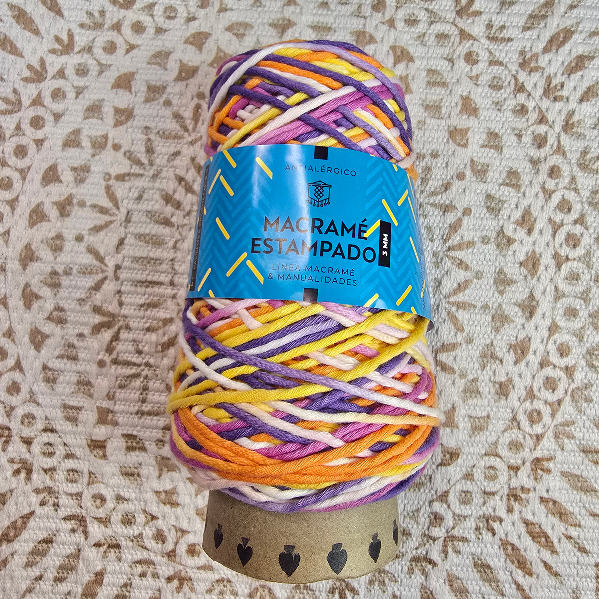 Macramé Estampado de Reginella – Hilo Grueso Multicolor 50% Algodón 50% Poliéster 200g - Color 913