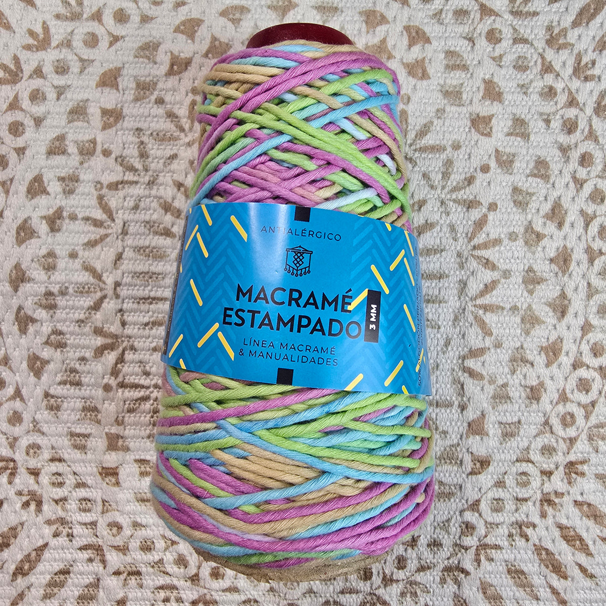 Macramé Estampado de Reginella – Hilo Grueso Multicolor 50% Algodón 50% Poliéster 200g - Color 915