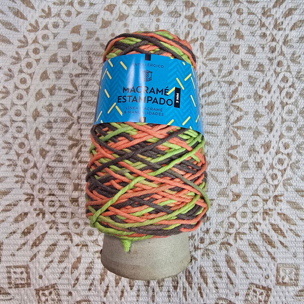 Macramé Estampado de Reginella – Hilo Grueso Multicolor 50% Algodón 50% Poliéster 200g - Color 917