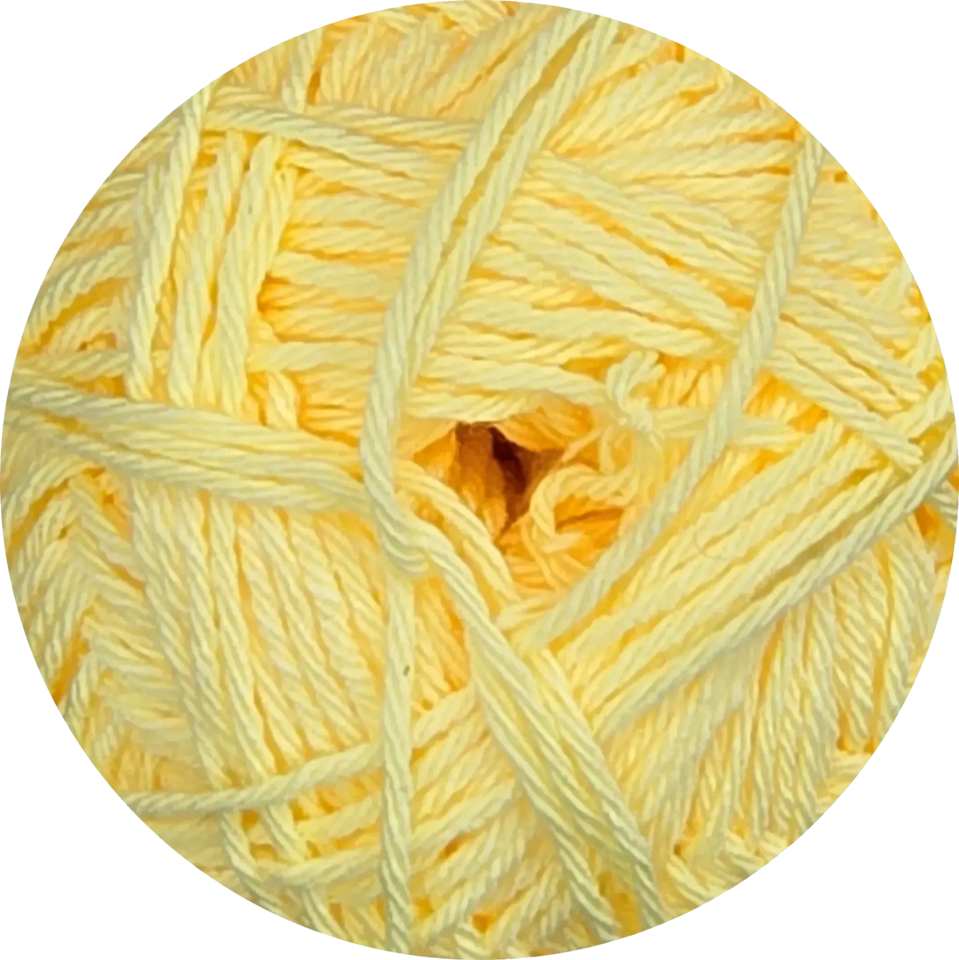 Ovillo de lana de microfibra premium color amarillo suave, ideal para tejidos de bebes, ultra suave y delicado.