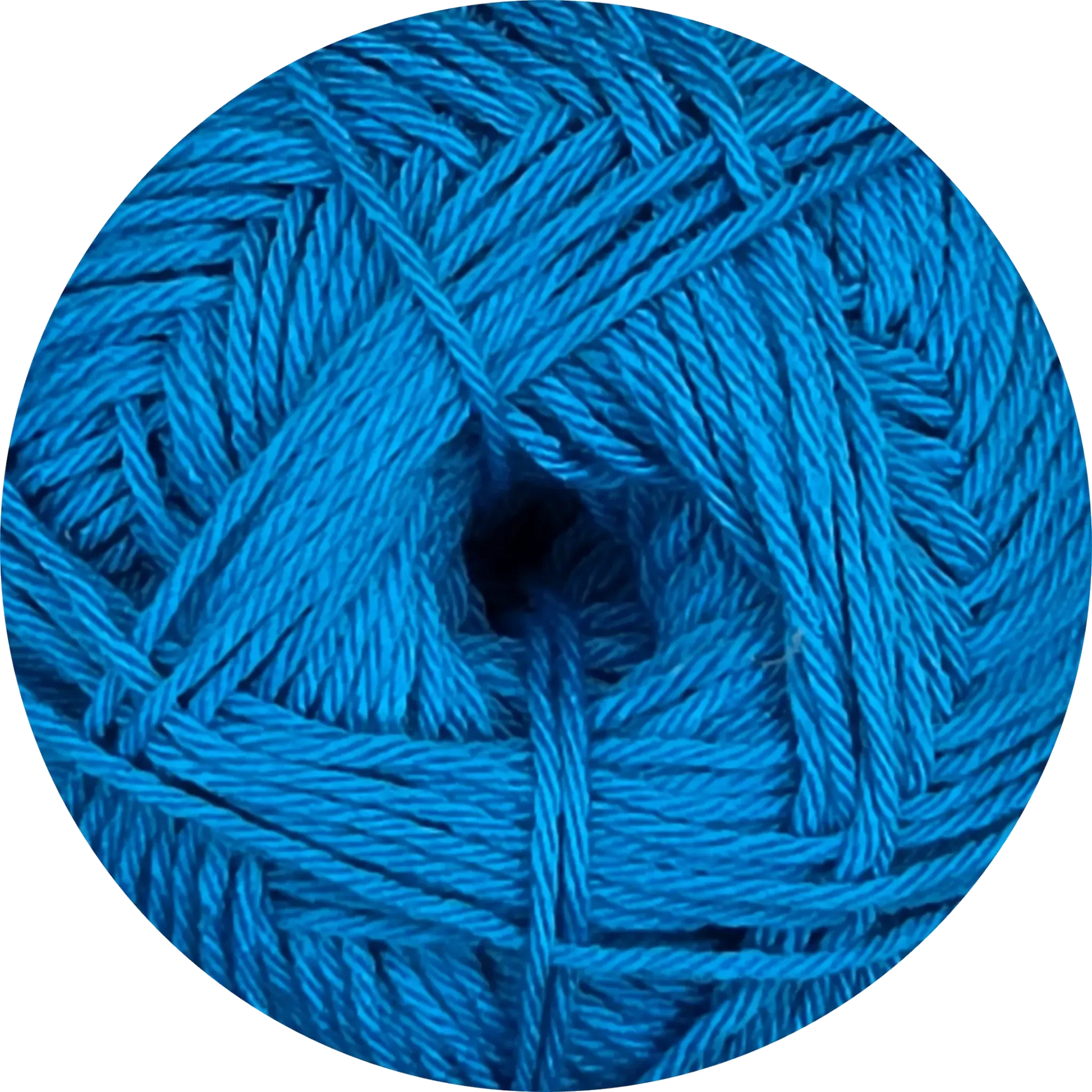 Ovillo de hilo Ukryl 100% microfibra premium color azul calipso, ultra suave, ideal para tejer prendas de bebé.