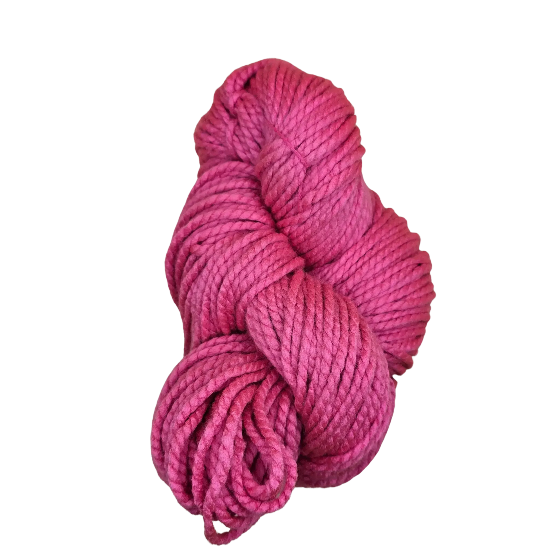 Madeja de lana acrílica LHO Tirreno color fucsia intenso. Hilo suave para tejer a crochet o palillos, ideal para proyectos.