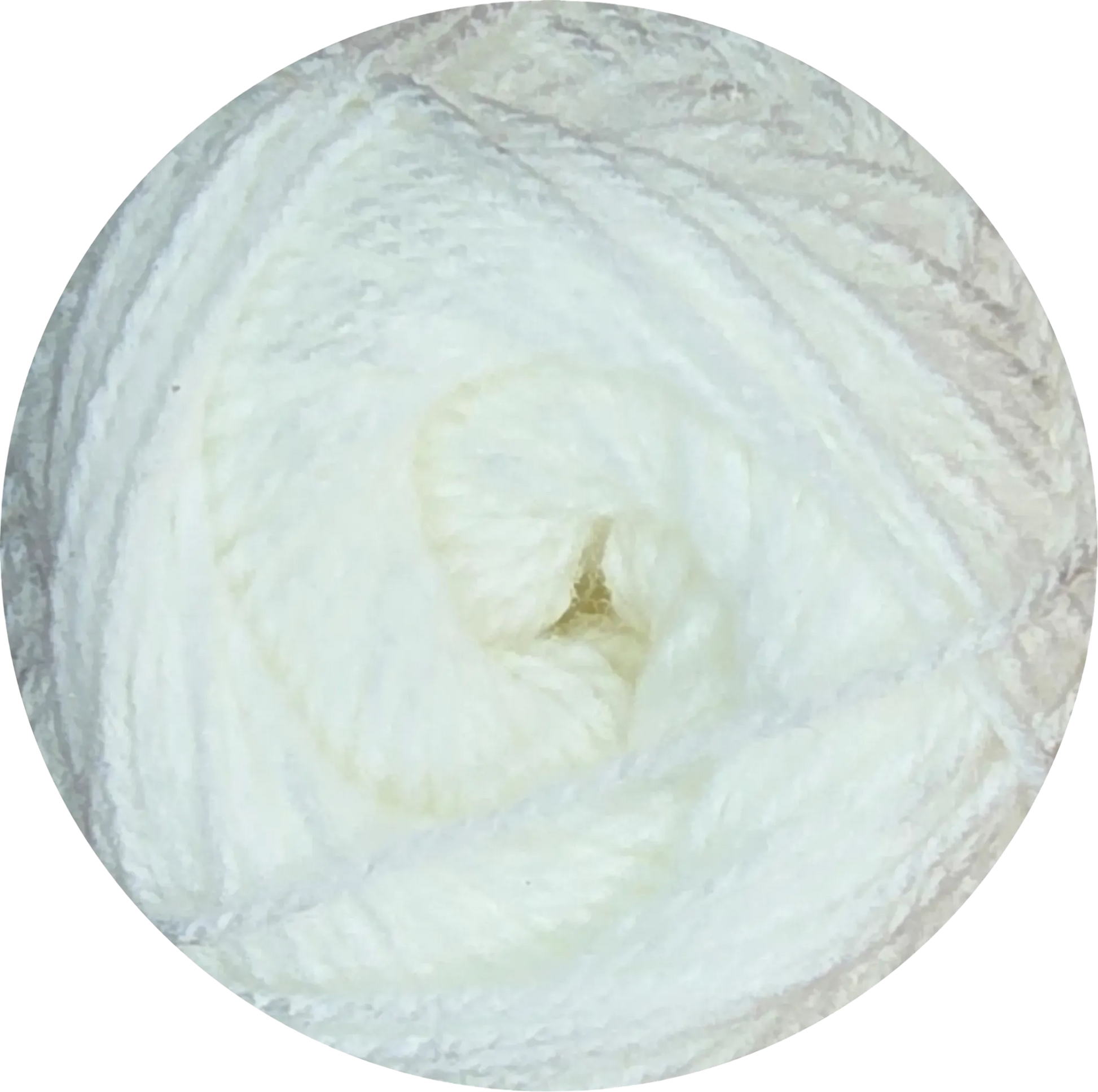 Ovillo de lana Petunia Mi Bebé 100% acrílico antialérgico, color blanco puro, textura suave para tejidos de bebés.
