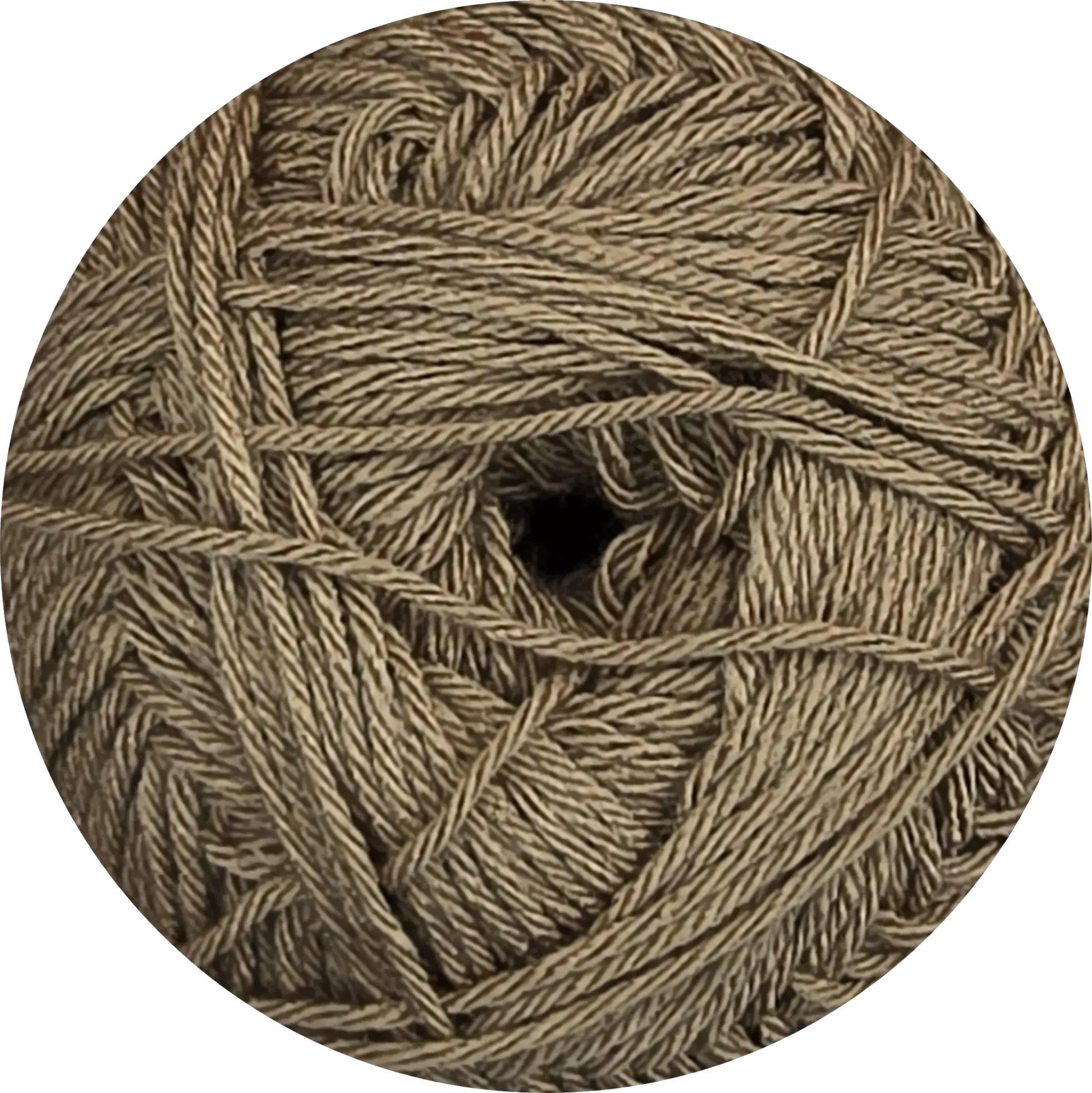 Ovillo de lana Ukryl Baby Soft 100% microfibra ultra suave color café claro, ideal para tejer prendas de bebé.