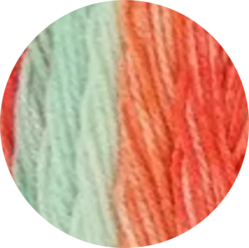 Lana de acrílico suave en tonos coral y verde menta, ideal para bebés hipoalergénica de Modista.