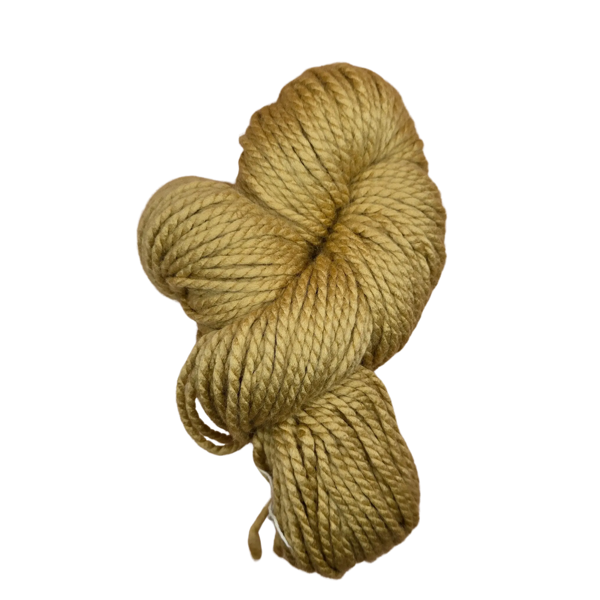 Madeja de lana acrílica suave Tirreno color amarillo dorado para tejer proyectos artesanales.