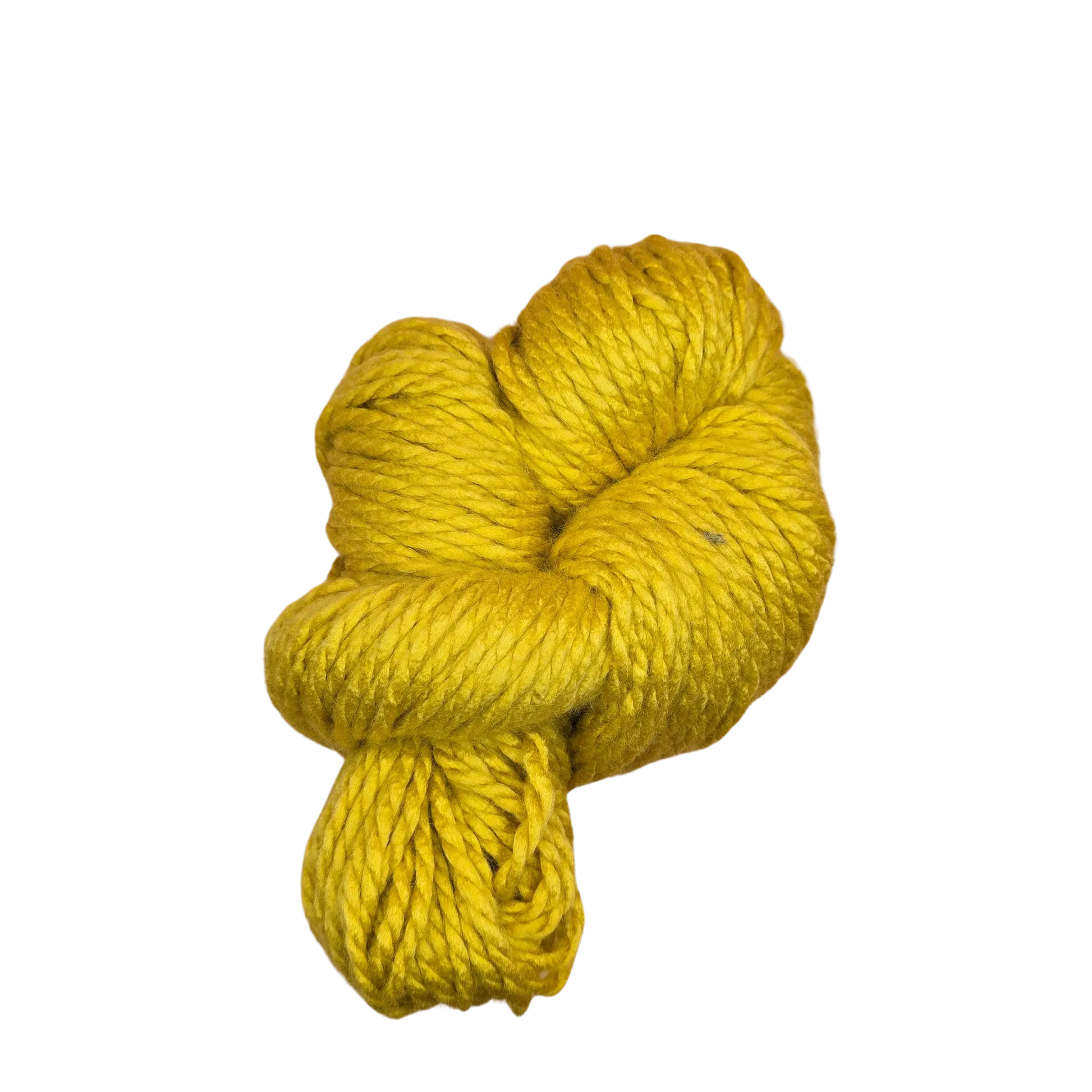 Madeja de lana acrílica 100% color amarillo vibrante "Lemon Drop", textura suave y voluminosa, lista para tejer.