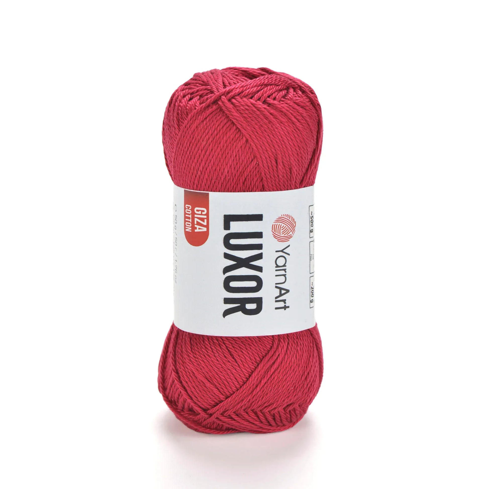 Ovillo de hilo YarnArt Luxor 100% algodón mercerizado Giza color fucsia oscuro para tejer