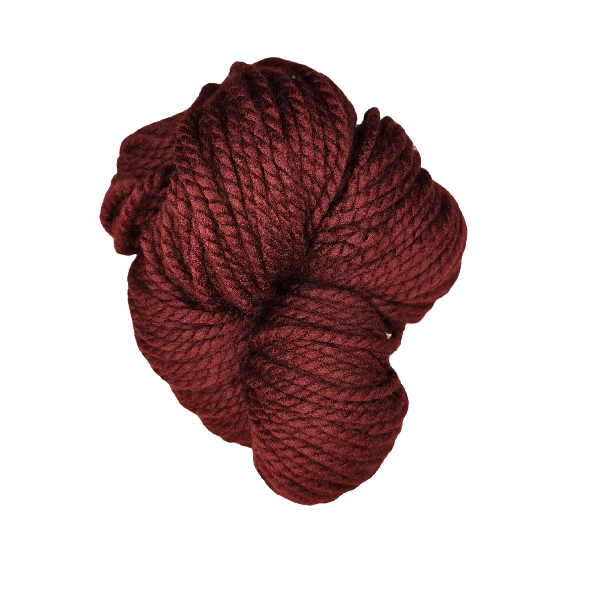 Ovillo de lana 100% acrílico suave LHO color rojo vino intenso (Mahogany Wine) en madeja para tejer